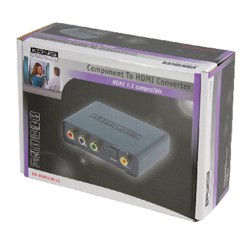KN-HDMICON10 Hdmi converter 4x rca female + toslink female - hdmi-uitgang zwart Verpakking foto